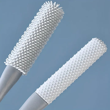 Cepillo de limpieza de pies, suave, para limpiar las grietas entre los dedos del pie. Eliminador de luz muerta, color beige, exfoliante, herramienta de limpieza facial suave para pedicura, baño y ducha.