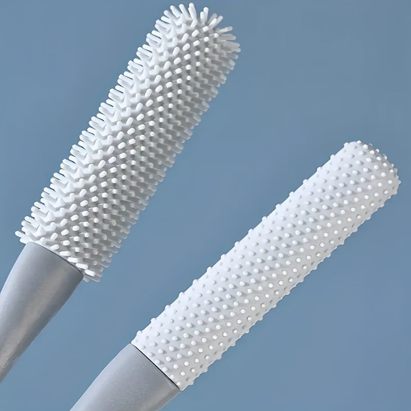 Cepillo de limpieza de pies, suave, para limpiar las grietas entre los dedos del pie. Eliminador de luz muerta, color beige, exfoliante, herramienta de limpieza facial suave para pedicura, baño y ducha.