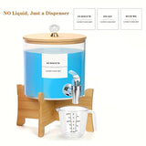 1 Juego/2 Juegos, Dispensador de Detergente para Lavandería con Estante, Grifos, Contenedor de Plástico con Tapa para Organización de la Habitación de Lavandería