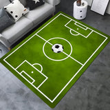 Alfombra para Sala de Estar 1PC, Alfombra con Diseño de Estadio de Fútbol Impreso, Suave y Antideslizante de Poliéster para Entradas, Pasillos, Balcóns, Decoraciones del Hogar