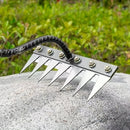1pc Rastrillo Manual de Alta Resistencia - con Puntas Afiladas para Cavar, Jardinería, Grava y Nieve - Construcción Metálica Robusta, Sin Necesidad de Electricidad - Ideal para Uso Doméstico, Profesional y Comercial - Herramienta para Césped, Patio, Gran