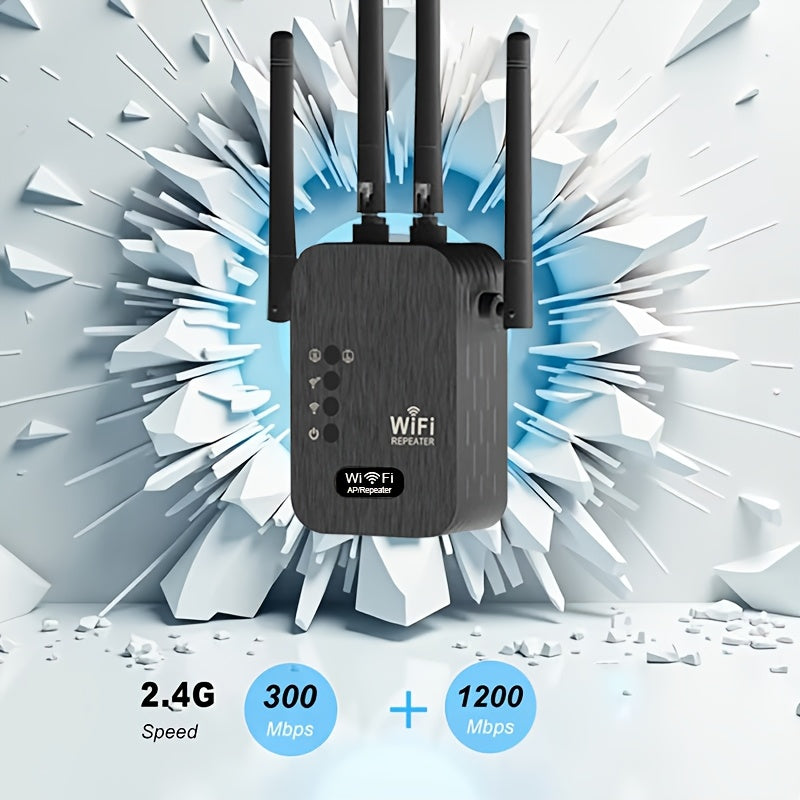 Amplificador de Señal WiFi para Hogar, Extensor WiFi con Alcance Largo hasta 12880 Pies Cuadrados y 105 Dispositivos, Repetidor WiFi con Puerto Ethernet, Amplificador de Internet