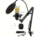 Micrófono profesional capacitivo de estudio, calidad de grabación para cantar y podcast, tecnología de audio de alta definición, ideal para juegos, canto y podcasting
