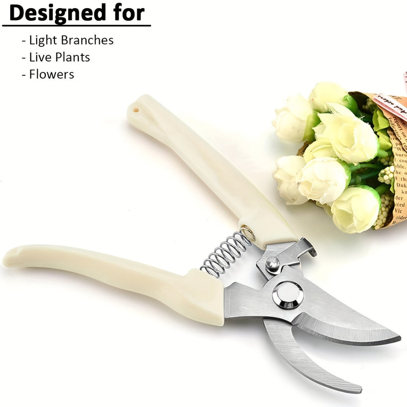 1pc/2piezas Juego de Tijeras de Podar para Jardín de Mayores Cuchillas Afiladas para Cortar Flores, Recortar Plantas, Bonsai y Recoger Frutas