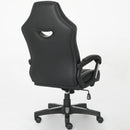 Silla de Juego Ergonómica con Acabado de Cuero Sintético - Silla de Oficina Estilo Carrera Ajustable con Soporte Lumbar y Apoyabrazos, Perfecta para Uso en Casa o Oficina