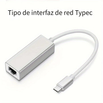 Adaptador De Red LAN Ethernet RJ45 A USB C De 10/100Mbps Compatible Con OS WIN, Para MacBook Pro/Air, IPad Pro, Dell XPS, Surface Laptop Y Mac Con USB C.