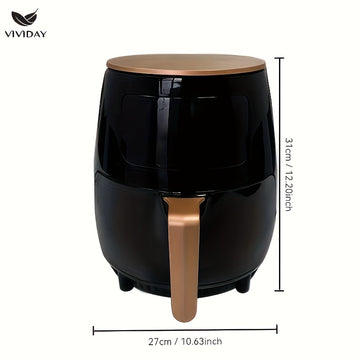 Fritadora de aire de 4,5 litros con pantalla táctil - Cocina sin calor, fritadora profunda, calefacción uniforme, perfecta para camarones, alas de pollo, pizza y más - Electrodoméstico de cocina, electrodoméstico de cocina|Gadgets de cocina modernos|Pant