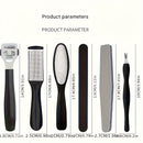 Kit Profesional de Cuidado del Pie, Juego de 10 Piezas / Tamaño 30.48 cm, Incluye Herramientas para Pedicura con Piedra Pómez para Eliminar Cutículas Muertas, Color Beige Claro y