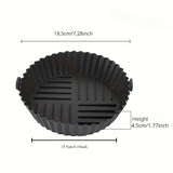 1 pieza de funda de silicona reutilizable para freidor de aire - No inflamable, fácil de limpiar, perfecta para pollo, papas fritas y más, compatible con hornos y microondas, esencial para la cocina para hornear y cocinar, accesorios para freidor de aire
