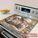 1pc Protector de Cocina Lindo para Estufa - Cubierta Antideslizante y Fácil de Limpiar, Resistente a Rayaduras y Derrames, Compatible con Placas de Gas/Eléctricas e Inducción, Diseño Divertido, Base Antideslizante, Accesorio Decorativo para Hogar, 2D Pla