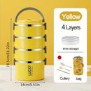 1pc Caja Bento Aislada de Acero Inoxidable, 2/3/4 Niveles Apilables con Tema de Letras, Lavado Manual, Material Plástico y Acero Inoxidable, Ideal para Estudiantes, Trabajadores de Oficina, Accesorios de Cocina y Viaje, Vuelta al Colegio