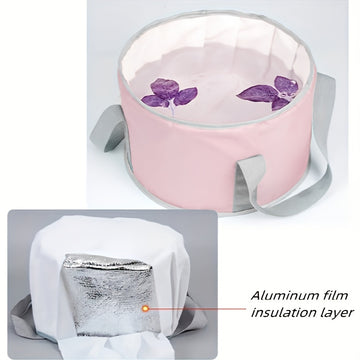 Bolsa de baño de pies, alta y profunda, para uso en casa, portátil, dispositivo de spa de pies, lavabo, dormitorio térmico, cubeta de baño de pies plegable.