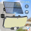 1pieza 234 LED Luz Solar con Cable Extendido, Fácil Instalación, 6500K Sensor de Movimiento Luz Solar Exterior Seguridad con 3 Modos para Patio Exterior Cerca Pasaje Divisor Diseño