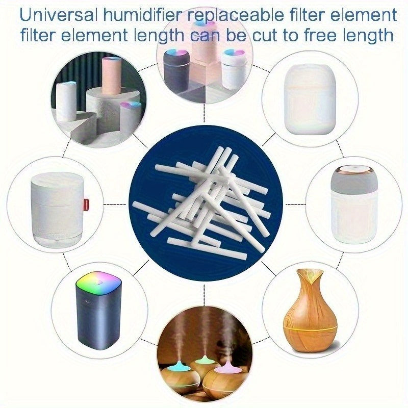 50 piezas de repuesto para filtro de humidificador - Material PP blanco, diseño fácil de instalar, compatible con la mayoría de humidificadores, forma uniforme, construcción duradera, esenciales para el hogar