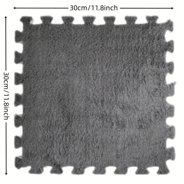 20 unidades de Alfombra de Espuma de Poliéster y EVA Lavable a Mano y Tatami Amovible para Dormitorio y Hogar, Baldosas de Alfombra Personalizables - 29,97 x 29,97 cm Cada Una