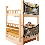 2 Piezas de Red Organizadora para Juguetes de Peluche, Diseño Elástico Montado en Pared con Ajuste, Decoración Hogareña y Almacenamiento de Malla para Muñecas junto a la Cama o Cabecera