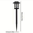 Conjunto de 6 Luces Solares para Jardín con Forma de Casa y LED - Luzes Decorativas Cálidas Blancas para Caminos Exteriores con Diseño de Rejilla, Material PP de Alta Calidad, Clasificación Resistente al Clima para Céspedes, Macizos Florales y Patios, Lu