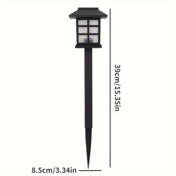 4 unidades de luces de jardín de estilo ventana con energía solar LED - Luces de casa solares - Luces de césped - Luces decorativas - Material de polipropileno - Batería de níquel - Energía solar - Voltaje de funcionamiento ≤36V