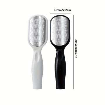 1pc Lima Profesional de Acero Inoxidable para Pies y Uñas - Diseño Antisalpicaduras, Mango Ergonómico para Exfoliar Cutículas en Talones, Uñas de los Pies y Manos - Esencial para Spa en Casa y Pedicura, Exfoliación Manual | Diseño Amigable al Usuario | E