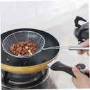 1pc Cesta Coladora de Acero Inoxidable con Mango Reforzado y Doble Gancho para Freír, Adecuada para Restaurante y Uso Doméstico