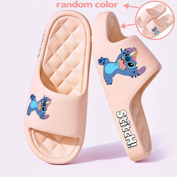 Pantuflas Disney Stitch, diseño de caricatura lindo, para interior, unisex, sandalias para baño, playa o uso casual, material EVA liviano con estampado 2D, cómodas para todas las estaciones