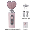 Micrófono Dinámico Rosa de Primera Calidad para Podcasting, Juegos y Transmisiones en Vivo - Forma de Corazón con USB/XLR y Función de Silencio Táctil, Insonorizado, Adecuado para Grabación de Voz, Todo el Material Metálico Gulban Festival Mubarak
