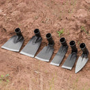 Pala de jardín de acero de manganeso de alta resistencia - Ideal para cavar suelo, desmalezar y plantar verduras y flores | Diseño robusto de cuchara de metal, dientes afilados para cavar de manera eficiente