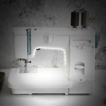 Tira de Luz Flexibles para Máquina de Coser, 0.3m/0.5m con Interruptor Táctil LED, Kit de Luz de Trabajo para Costura, Alimentado por USB DC5V, con Etiqueta Adhesiva, Adecuado para Todas las Máquinas de Coser, Fuente de Luz Integrada, Sin Batería Necesar