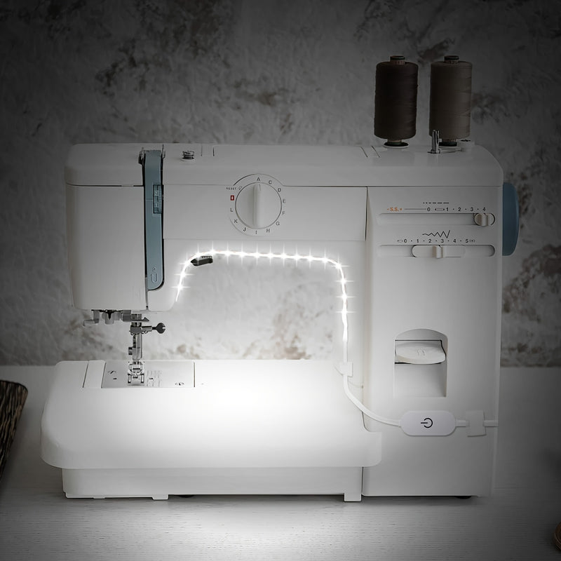 Tira de Luz Flexibles para Máquina de Coser, 0.3m/0.5m con Interruptor Táctil LED, Kit de Luz de Trabajo para Costura, Alimentado por USB DC5V, con Etiqueta Adhesiva, Adecuado para Todas las Máquinas de Coser, Fuente de Luz Integrada, Sin Batería Necesar