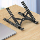 1 Soporte Portátil Plegable para Laptop - Base de Enfriamiento Ajustable en 10 Niveles, Diseño Ahorrador de Espacio Compatible con Todos los Computadores, Blanco, Estructura Resistente, Material Plástico