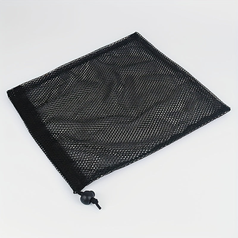Bolsa de Almacenamiento con Cordón para Juguetes de Playa, Organizador de Baño, Bolsa de Malla Utilitaria Negra para Gafas de Buceo y Más – Tu Ayudante del Hogar