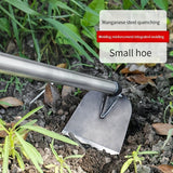 Hacha de jardín de acero de manganeso ergonómico - Herramienta duradera para rastrillar y cavar a mano para jardinería doméstica, plantación al aire libre y eliminación de verduras salvajes, herramienta de jardín