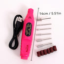 Afilador de uñas, juego de pulidor de uñas eléctrico, juego profesional de pulidor de belleza de uñas, dispositivo de pulido de uñas USB, gadget de arte de uñas, adecuado para salones de uñas.