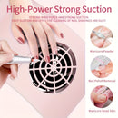 Limpieza de uñas con aspirador USB con 2 bolsas de polvo - Motor cepillado de 20000 RPM, mango ergonómico y área de limpieza ancha para la eliminación de polvo de uñas en el hogar, blanco y rosa brillante, limpiador de uñas, colector de polvo de escritor