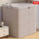 Caja de almacenamiento extra grande con tapa, estilo moderno, diseño ahorrador de espacio, tapa superior abierta duradera, ideal para ropa, cobijas, ropa de cama, canastas, botes de basura y contenedores, para organización del hogar, mudanzas, guardarrop