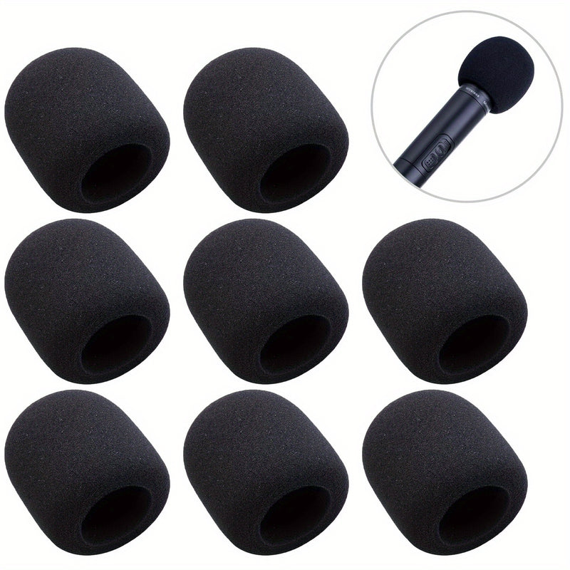 Juego de 8 parabrisas para micrófono de mano, filtros pop para micrófonos de estudio, micrófonos de mano inalámbricos y micrófonos de mano inalámbricos, cubiertas de micrófono diseñadas para cantar con micrófonos de mano.