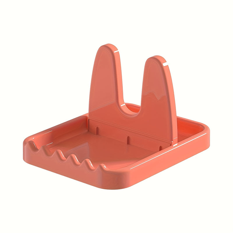 1pc Soporte multifuncional plegable para utensilios de cocina de plástico, con tapa, sin necesidad de taladrar, ahorra espacio, para organizar accesorios de cocina