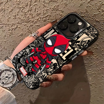 Funda para iPhone 16, 15, 14, 13, 12, 11 Pro Max, X, XR, XS Max, 8, 33 Plus con diseño de Deadpool, resistente a golpes y con acabado mate