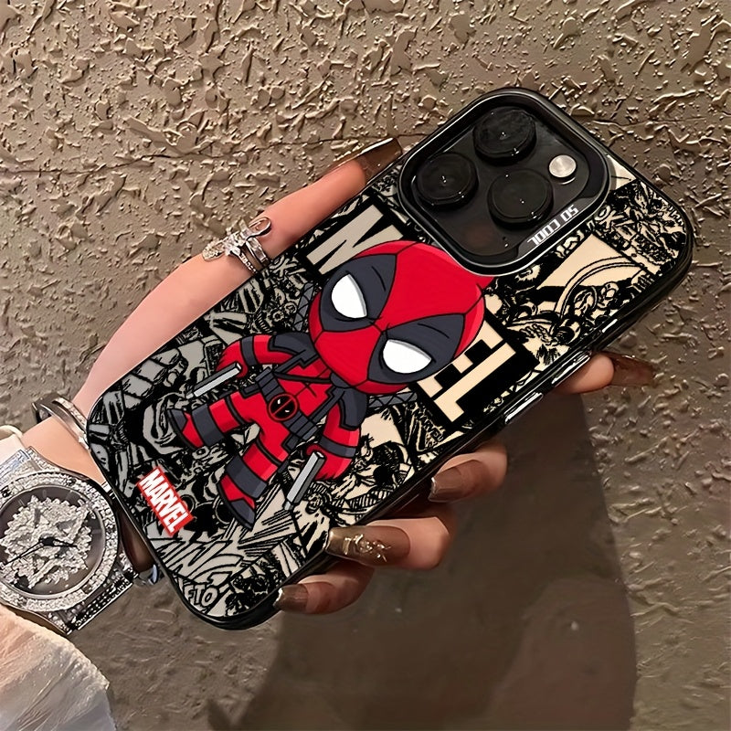 Funda para iPhone 16, 15, 14, 13, 12, 11 Pro Max, X, XR, XS Max, 8, 33 Plus con diseño de Deadpool, resistente a golpes y con acabado mate