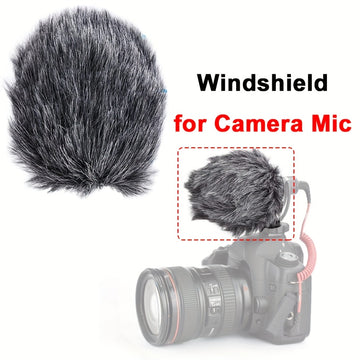 Parasol Esponjoso para Micrófono de Cámara, Filtro Pop para Micrófono de Video, Protector de Viento para Grabación, Podcast, Streaming, Esenciales para Streaming | Parasol de Peluche | Construcción Duradera, Protector de Pantalla de Viento