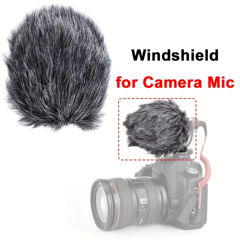 Parasol Esponjoso para Micrófono de Cámara, Filtro Pop para Micrófono de Video, Protector de Viento para Grabación, Podcast, Streaming, Esenciales para Streaming | Parasol de Peluche | Construcción Duradera, Protector de Pantalla de Viento