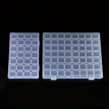 Caja De Almacenamiento De Plástico Transparente Accesorios De Joyería A Prueba De Polvo Caja De Embalaje Artículos Pequeños Contenedor Collar Pulsera Anillo Pendientes Cuentas Caja De Almacenamiento De Joyería De Arte De Uñas