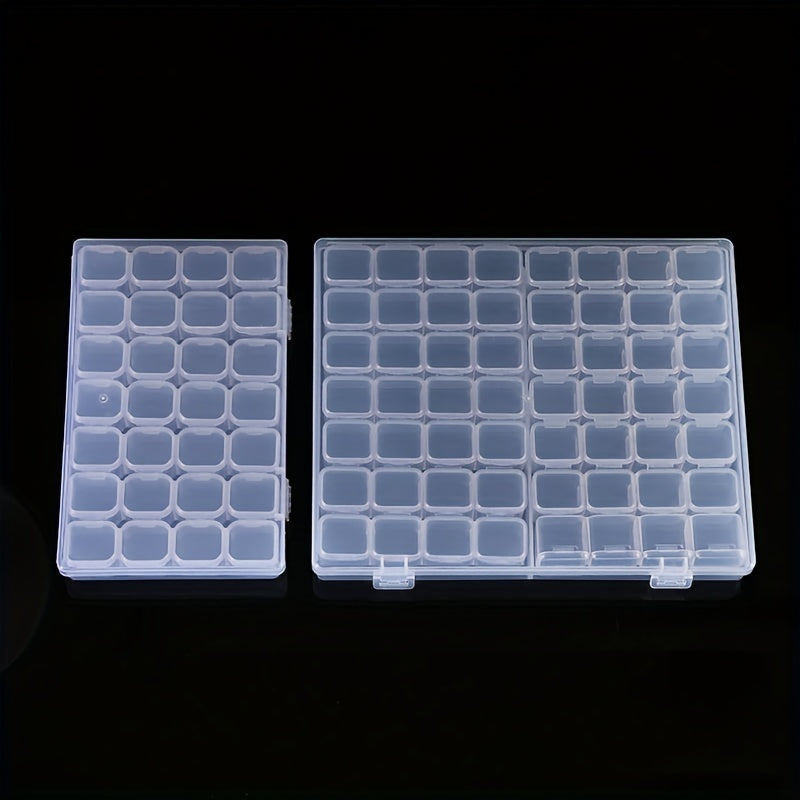 Caja De Almacenamiento De Plástico Transparente Accesorios De Joyería A Prueba De Polvo Caja De Embalaje Artículos Pequeños Contenedor Collar Pulsera Anillo Pendientes Cuentas Caja De Almacenamiento De Joyería De Arte De Uñas