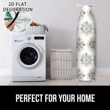 Funda de tabla plana 2D - Rejilla resistente al quemado de tamaño completo, borde elástico, fundas de tabla pesadas estándar con gancho, funda lavable en máquina - 1 pieza