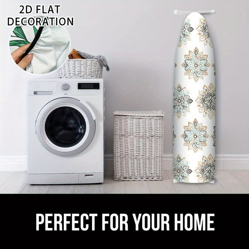 Funda de tabla plana 2D - Rejilla resistente al quemado de tamaño completo, borde elástico, fundas de tabla pesadas estándar con gancho, funda lavable en máquina - 1 pieza