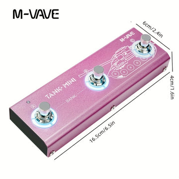 Pedal de efectos multi-función para guitarra/bajo M-VAVE TANK MINI - 21 presets, batería de 7 horas, control BT/Inalámbrico, interfaz de audio USB, más de 60 efectos (puerta de ruido, IR CAB, retraso, reverberación) para la recreación musical/actuación e