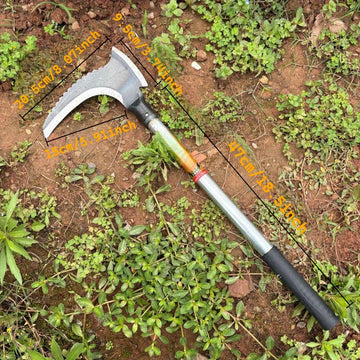 Guadaña Profesional de Jardinería de Acero Aleado - Corte Manual de Césped, Ramas y Malezas - Mango Largo (57 cm/22.4 pulgadas) para Jardinería, Agricultura y Paisajismo - Herramienta Agrícola Duradera sin Electricidad, Diseño Ergonómico, Equipo de Granj