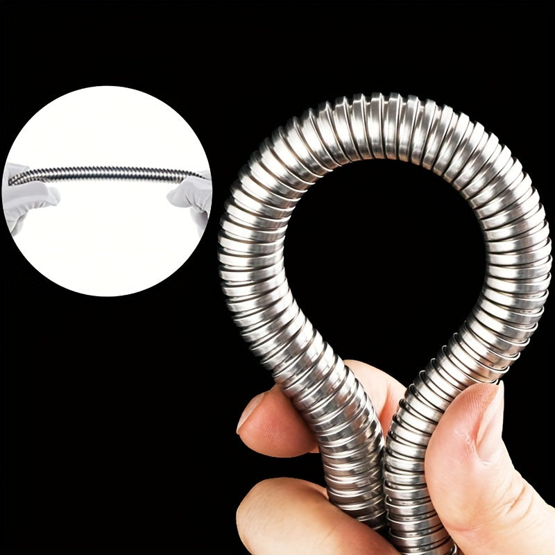 Manguera de ducha de acero inoxidable FlexiShower 1.2m/1.5m/2m/3m, extensión de tubería de cabeza de ducha anti-encorvadura cromada con accesorios de latón y junta de silicona, no necesita electricidad, ajuste universal para bañera y ducha