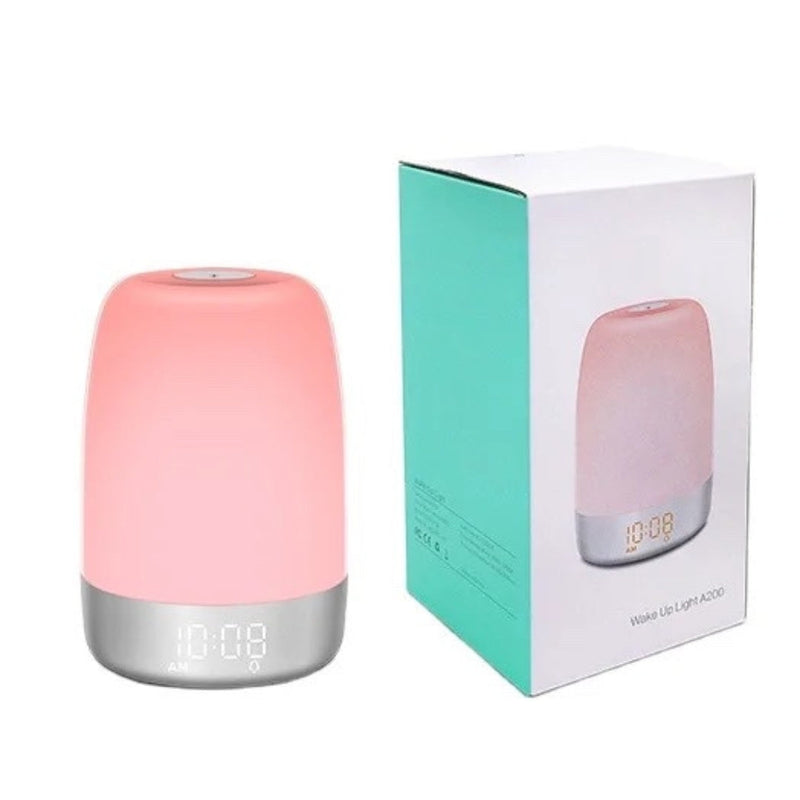 Lampara Led Decorativa Con Reloj Despertador Control Táctil A200