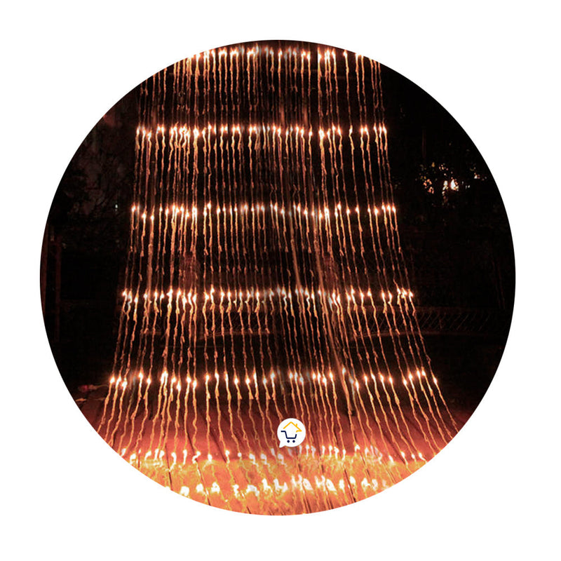 Luz Cascada 6x2 Mts 480 Led Luces Navidad Cálido 6x2-480l-CA